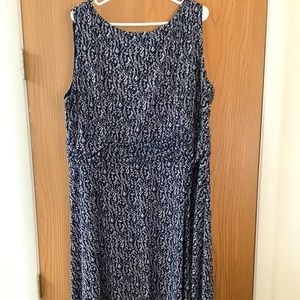 Jessica Howard Navy & White Sz 24 Dress